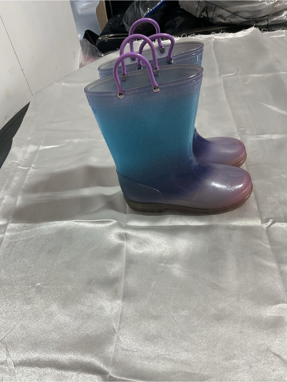 Kids Gradient Rain Boots - Blue/Purple/Pink - Picture 2 of 6